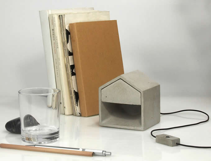   Concrete Finish USB Cement Table lamp 