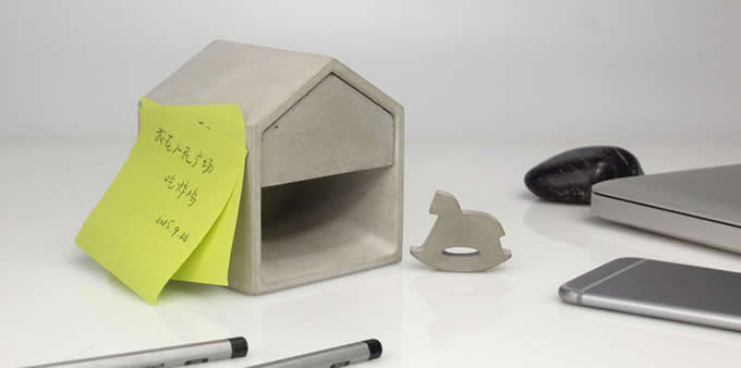   Concrete Finish USB Cement Table lamp 