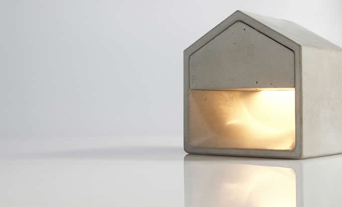   Concrete Finish USB Cement Table lamp 