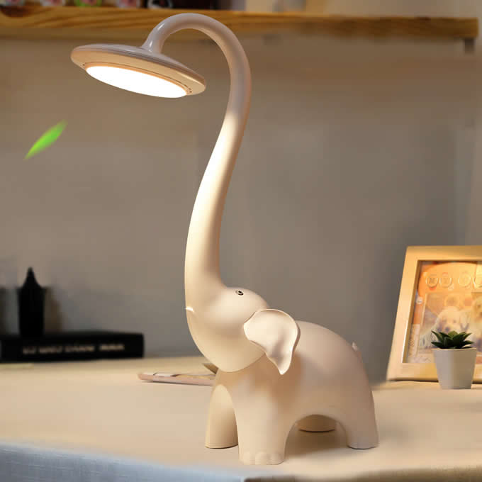 Cute Elephant  Night Lights Flexible Angles Desk Lamp