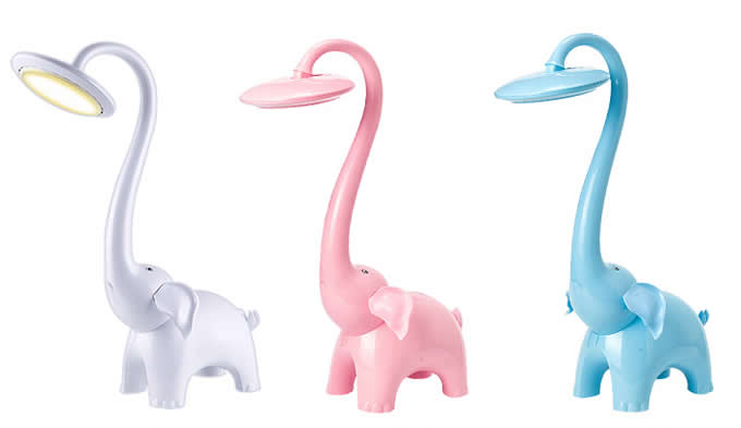 Cute Elephant  Night Lights Flexible Angles Desk Lamp