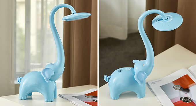 Cute Elephant  Night Lights Flexible Angles Desk Lamp