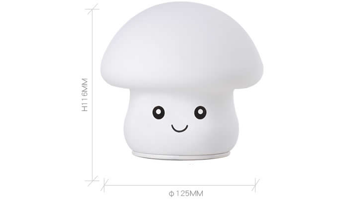 Cute Mushroom USB Rechargeable Children Night Light