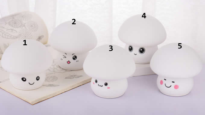 Cute Mushroom USB Rechargeable Children Night Light