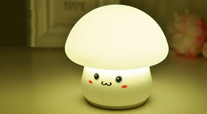 Cute Mushroom USB Rechargeable Children Night Light