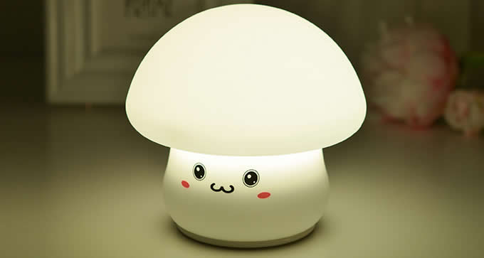 Cute Mushroom USB Rechargeable Children Night Light