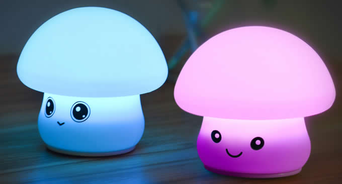 Cute Mushroom USB Rechargeable Children Night Light