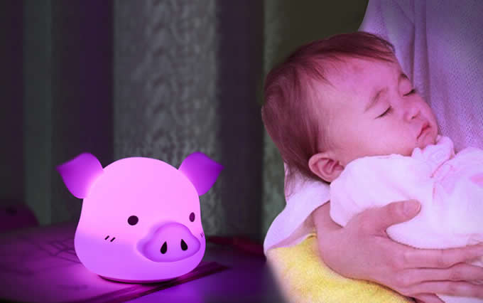 Cute Pig USB Rechargeable Children Night Light