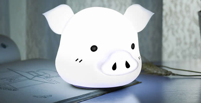 Cute Pig USB Rechargeable Children Night Light