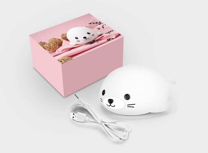 Cute Seal USB Rechargeable Children Night Light