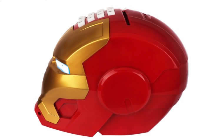   Talking Iron Man Mask LED Night Light With Piggy Bank