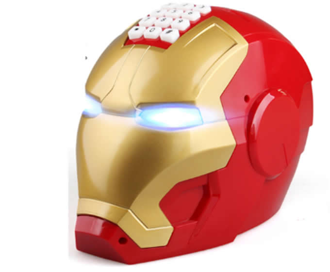   Talking Iron Man Mask LED Night Light With Piggy Bank