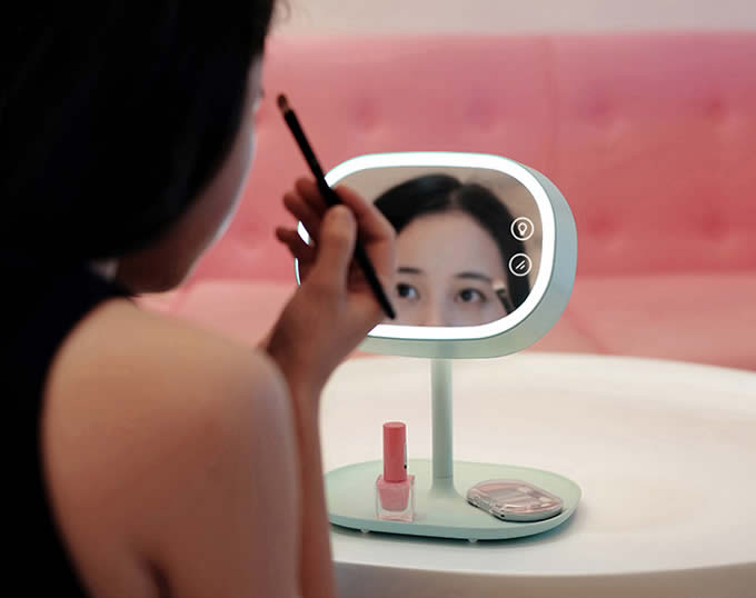   LED Lighted Makeup Mirror Table Lamp