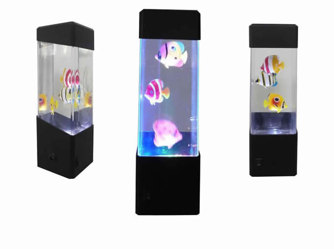 Led Mini Desk jellyfish Fish Aquarium Lamp