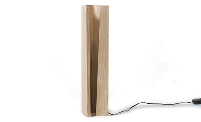  Modern Bamboo  Wooden USB Beside Desk Table Lamp  