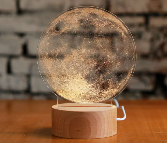  Optical Illusion 3D Moon Deco Light/LED Lamp/Night Light