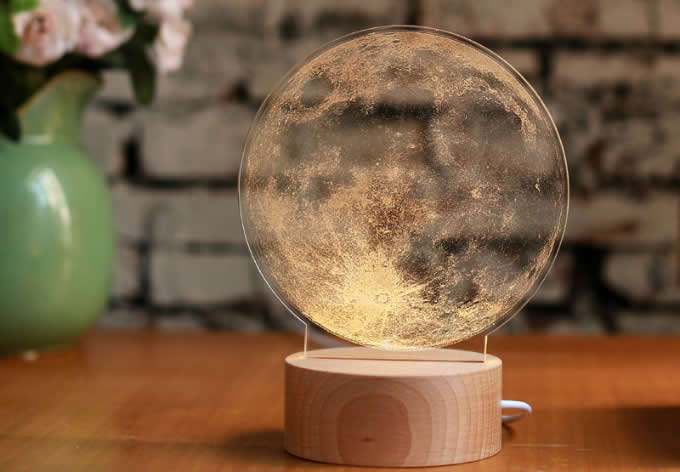  Optical Illusion 3D Moon Deco Light/LED Lamp/Night Light