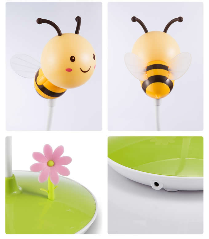   Portable Bee Rechargeable Led Night Light with Wireless Remote Control