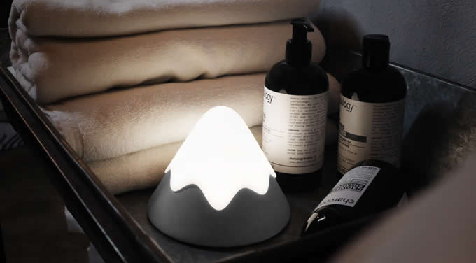  Rechargeable Adjustable Brightness, Touch & Sound Control Cone  Night Light Bedside Lamp