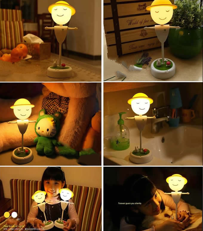   Rechargeable Cartoon  Scarecrow LED Lamp Light 