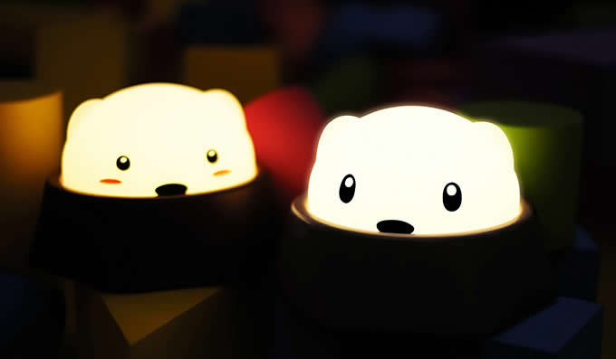 Rechargeable Press Control Gopher Night Light Lamp for Children
