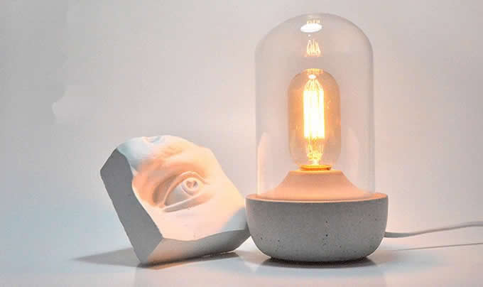 Retro Concrete Table Light Lamp