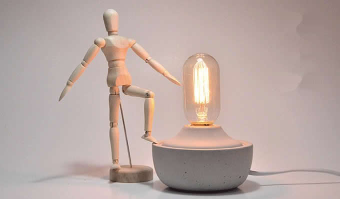 Retro Concrete Table Light Lamp