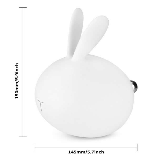  Silicone LED Rabbit  Bunny Sensor Touch Night Light