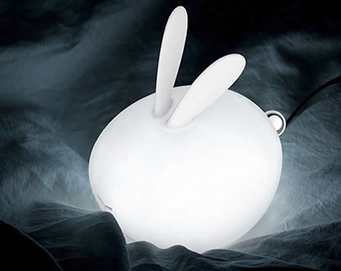  Silicone LED Rabbit  Bunny Sensor Touch Night Light