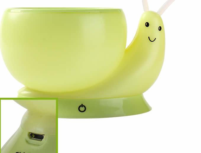 Snail Shape Rechargeable USB Desk Lamp Flowerpot