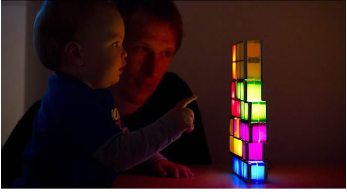 Tetris Stackable LED Desk Lamp Light 