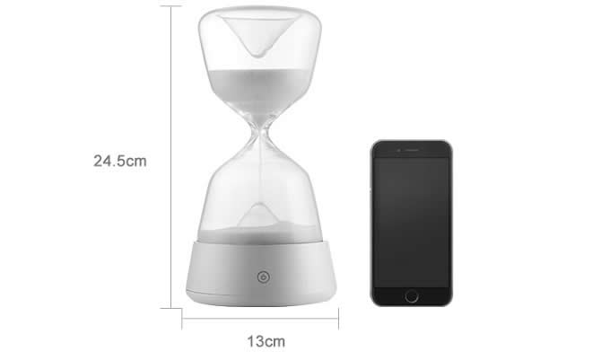 Touchable 4 Colour Sandglass Hourglass LED Night Light for Sleep Better 