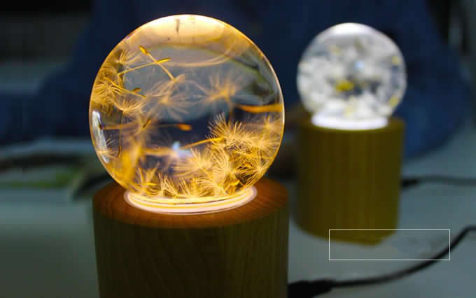 USB Dandelion Crystal Night light