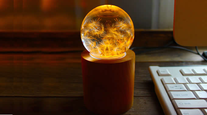 USB Dandelion Crystal Night light