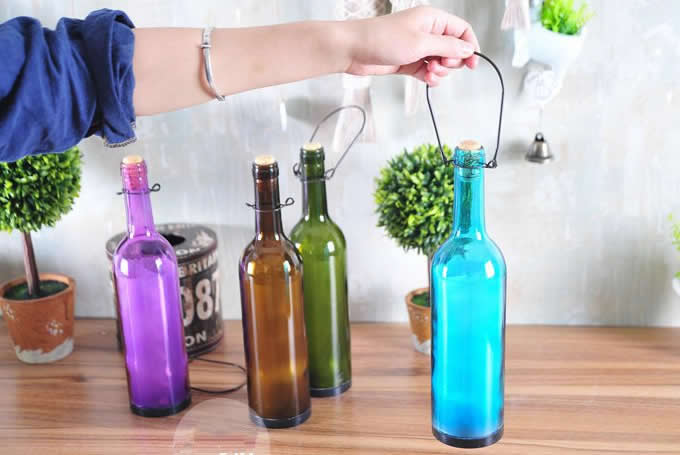 USB Operated  String Lights in Glass Bottle