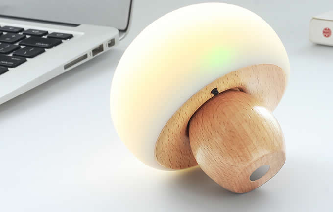  USB Rechargeable Baby LED Mushroom Night Lamp