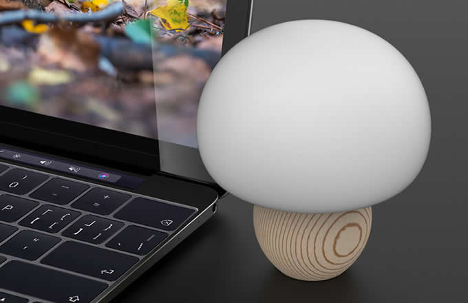  USB Rechargeable Baby LED Mushroom Night Lamp