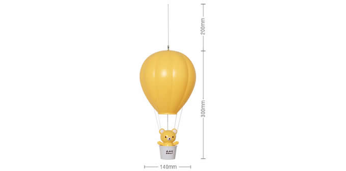 USB Rechargeable Hot Air Balloon LED Night Light with Wireless Remote Control