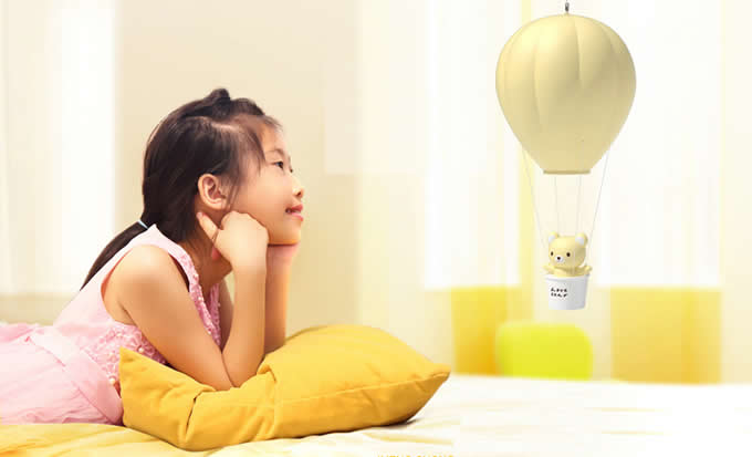 USB Rechargeable Hot Air Balloon LED Night Light with Wireless Remote Control