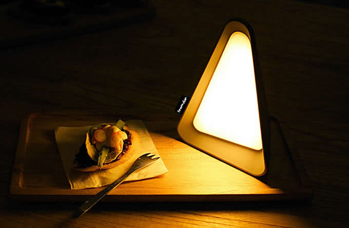  USB Rechargeable Triangle LED Table Lamp