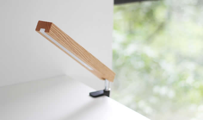   Wooden Led Reading Light Clip On Lamp