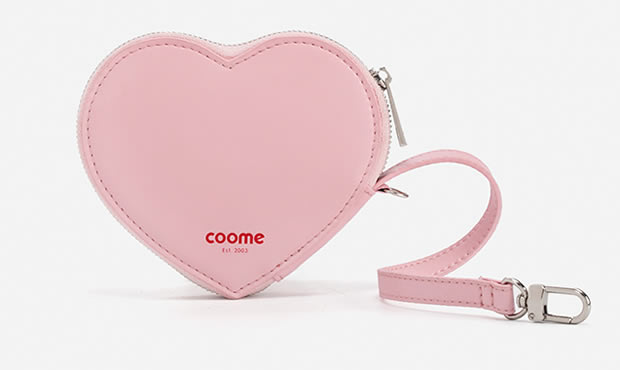 Beautiful pink heart shape girl coin purse