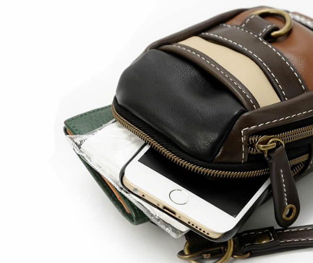 Classic outdoor travel mobile phone bag key card organization waist bag handbag