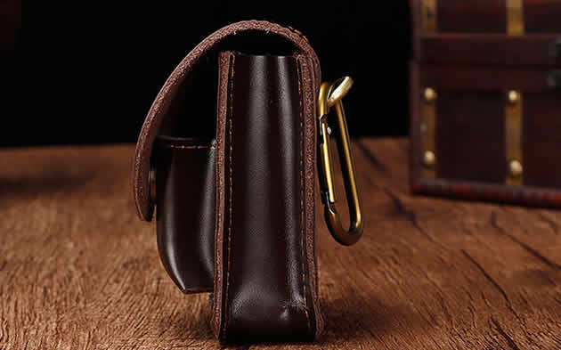 Classic vintage leather belt bag Cigarette bag