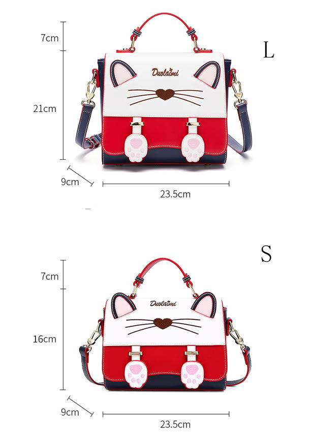 Cute cartoon cat fashion handbag beautiful shoulder bag