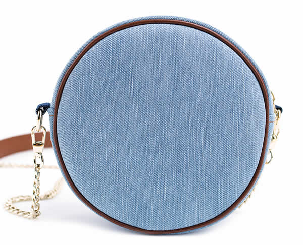 Simple and stylish kitten round canvas shoulder bag