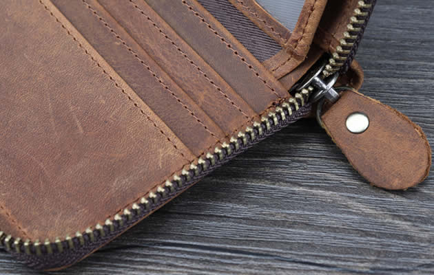 Vintage handmade premium cowhide leather wallet