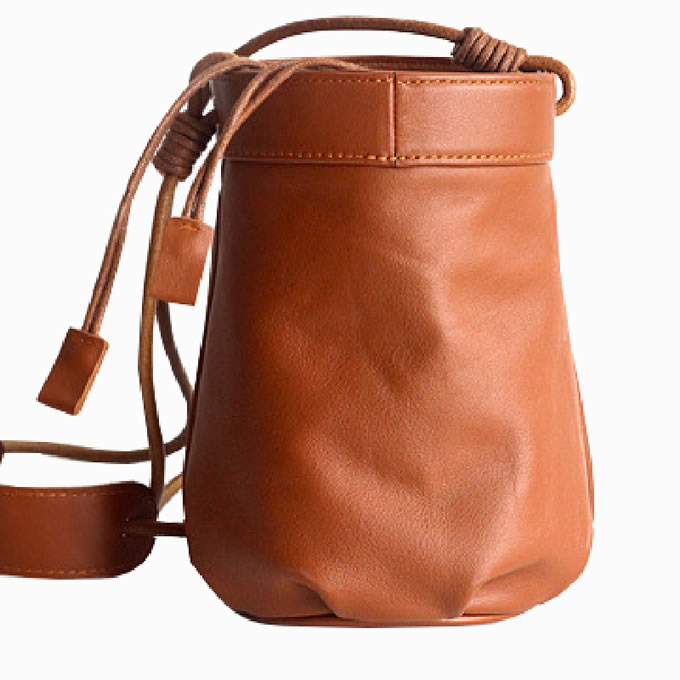 Handcrafted Leather Cylinder Shoulder Bag