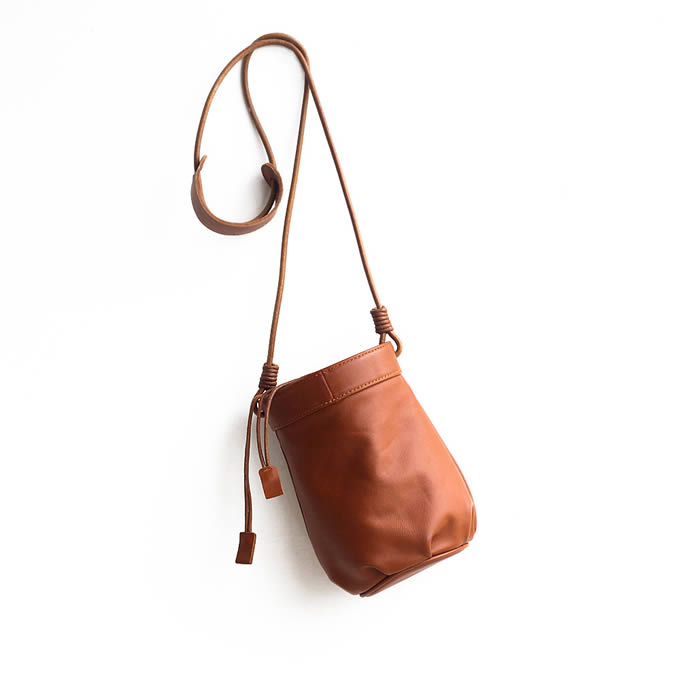 Handcrafted Leather Cylinder Shoulder Bag