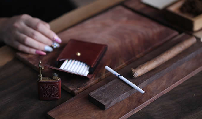  Genuine Leather Cigarette Case